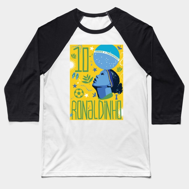 Ronaldinho Baseball T-Shirt by johnsalonika84